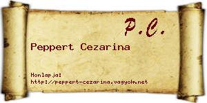 Peppert Cezarina névjegykártya